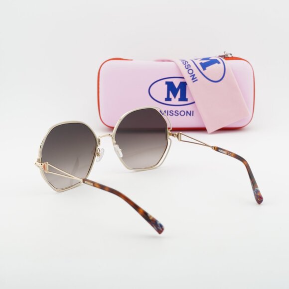 Missoni MIS 0075/S 0Y3R HA Geometric Sunglasses - Gold/Ivory/Brown main image 7